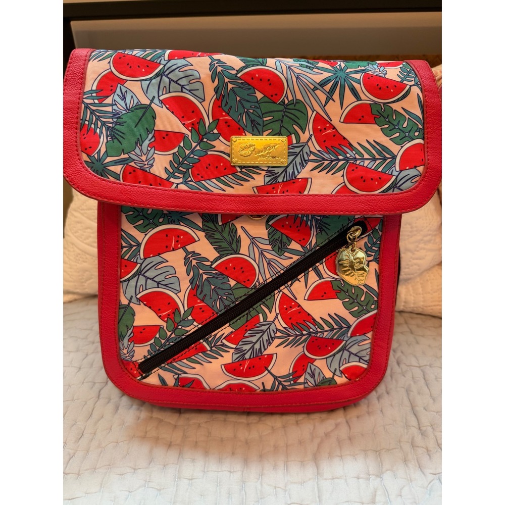 Luv Betsey Betsey Johnson Watermelon Print Backpack Heart Detail Y2K